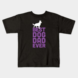 Best German Shepherd Dog Dad Ever - Purple Dog Lover Gift Kids T-Shirt